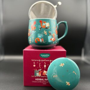 Infusiera con filtro in acciaio Herbal Infuser 400ml 4 blu