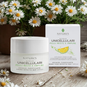 acque unicellulari aquagel purificante crema effetto mat spf 20