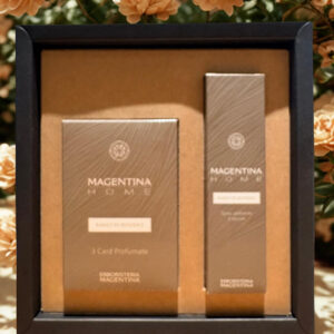 kit magentina home card profumate + spray ambiente radici di zenzero