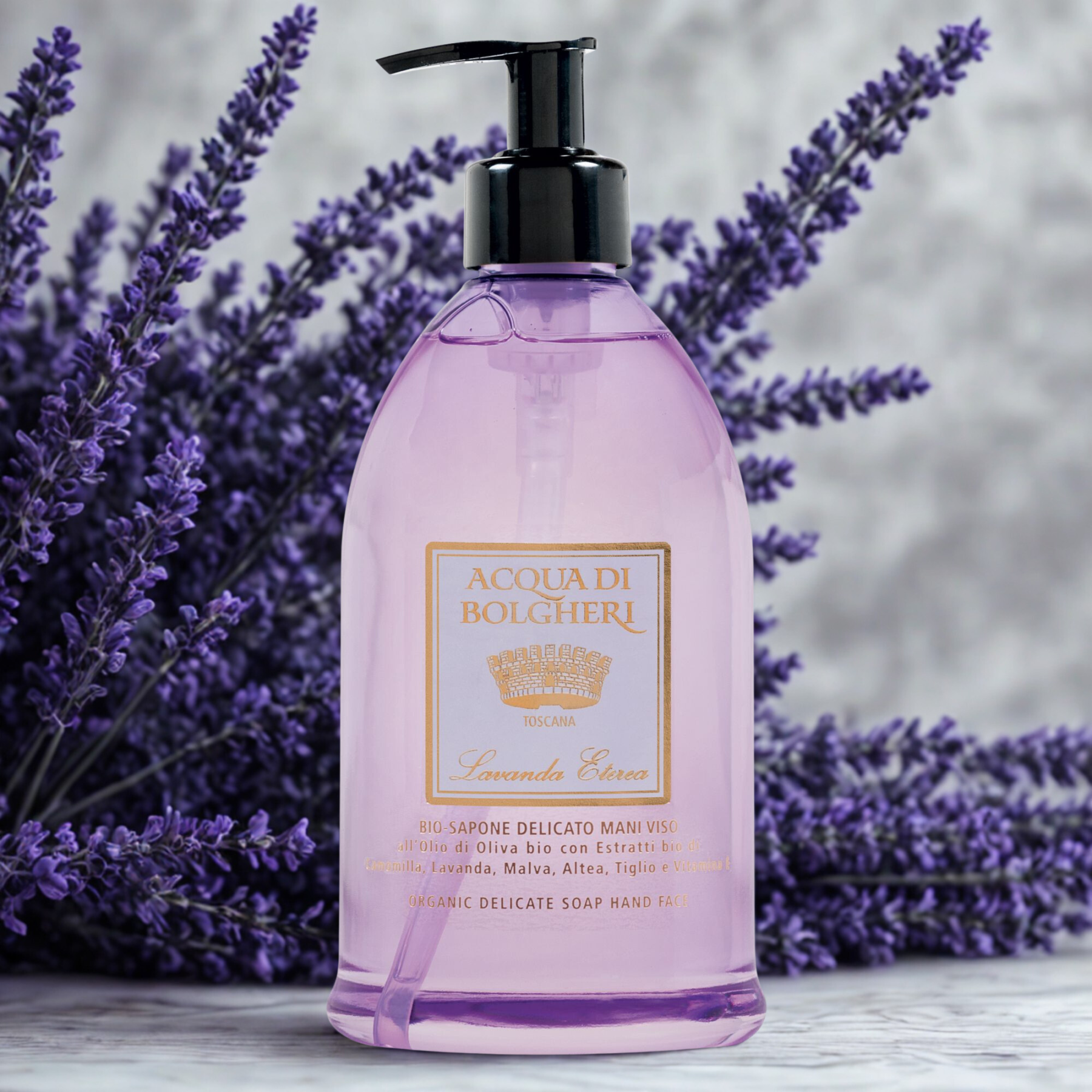 lavanda eterea sapone liquido bio delicato mani e viso
