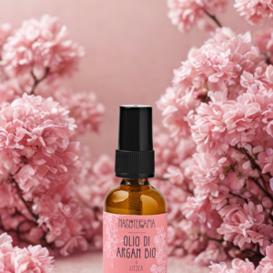 olio di argan bio e olio essenziale di litsea