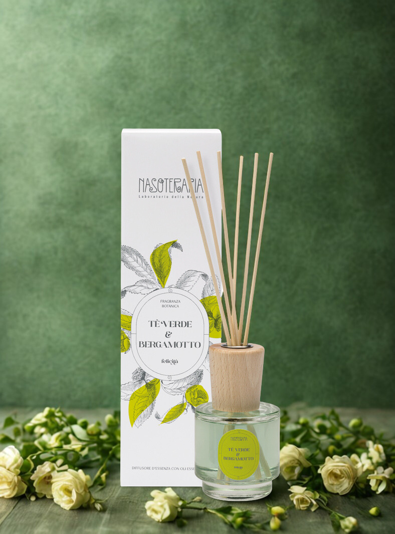 tè verde e bergamotto diffusore a bastoncini