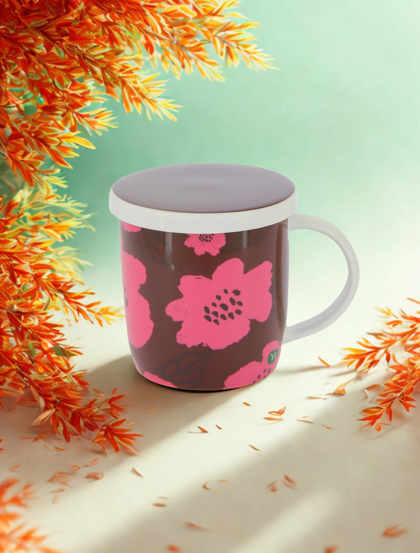 infusioni di benessere infusiera marrone e rosa