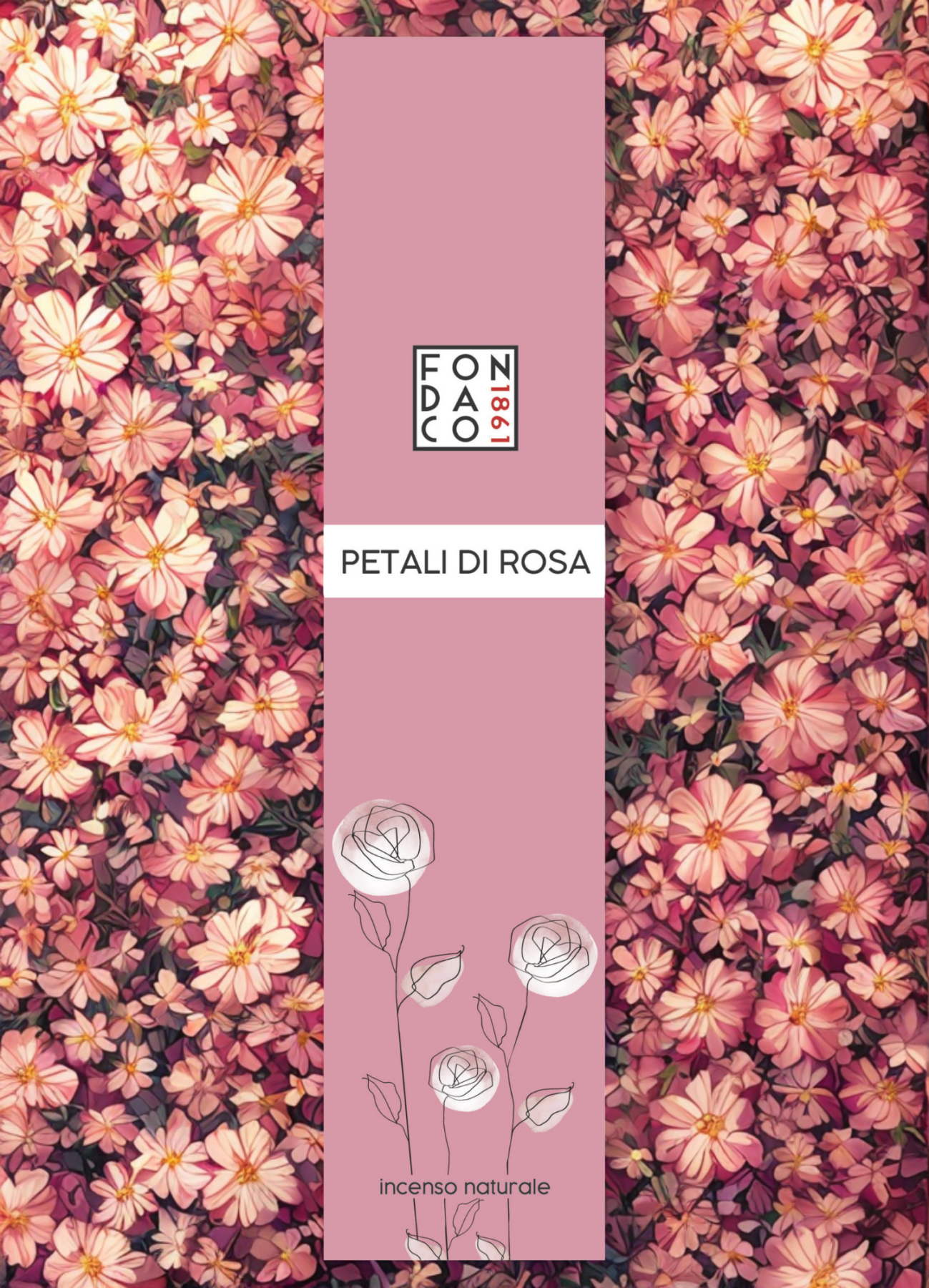 petali di rosa bastoncini di incenso naturale