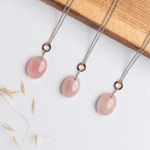 quarzo rosa zodiac collana