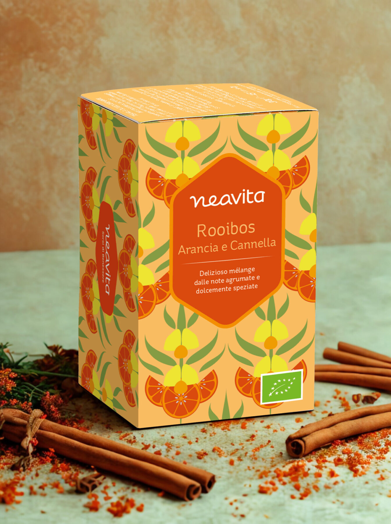 rooibos arancia e cannella tisana bio