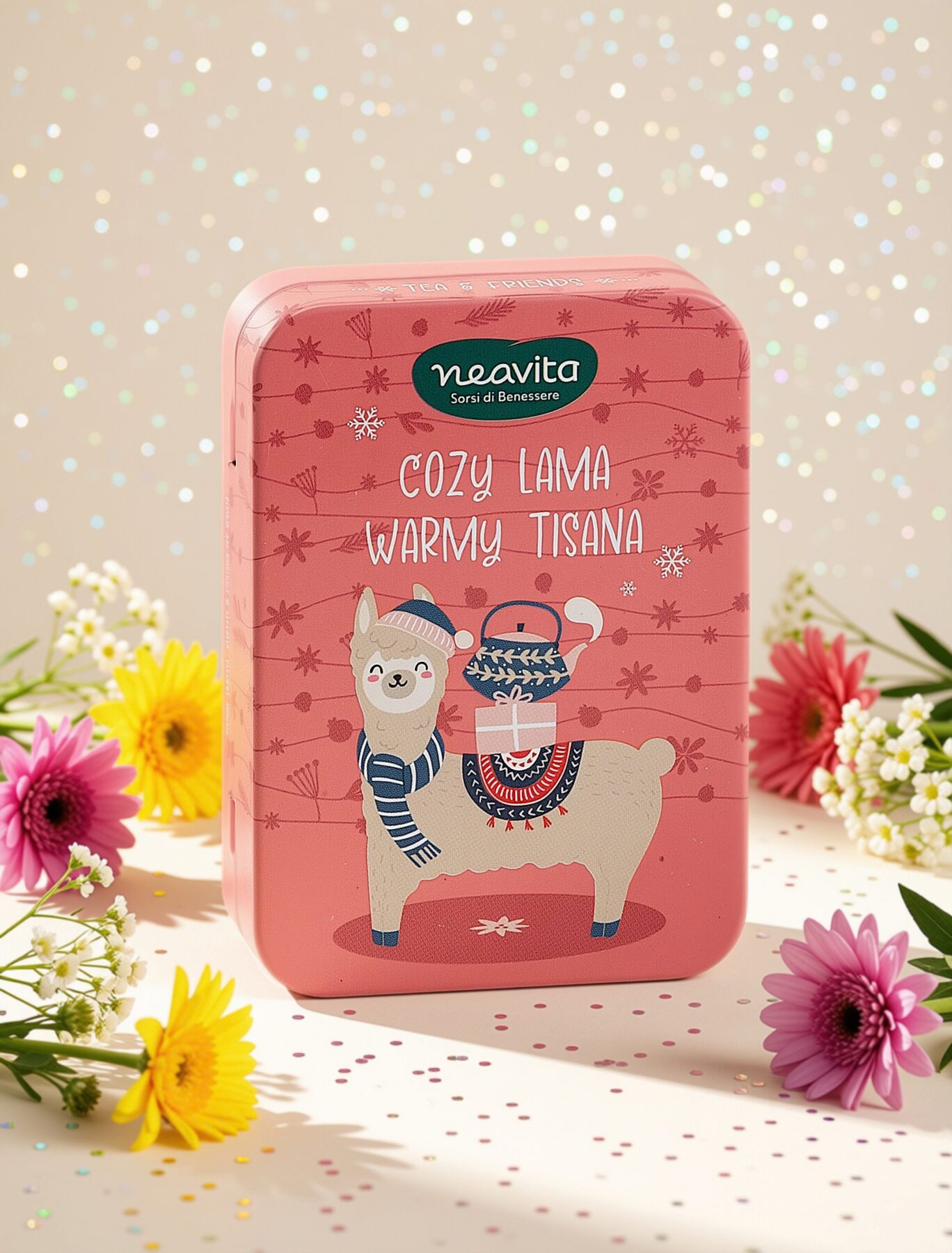 tea & friends mini tin lama