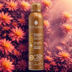 isolari spray trasparente solare viso corpo bambini spf50+