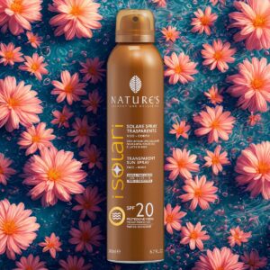 isolari spray trasparente solare viso corpo spf 20