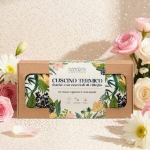 cuscino termico fascia con noccioli di ciliegia peonia