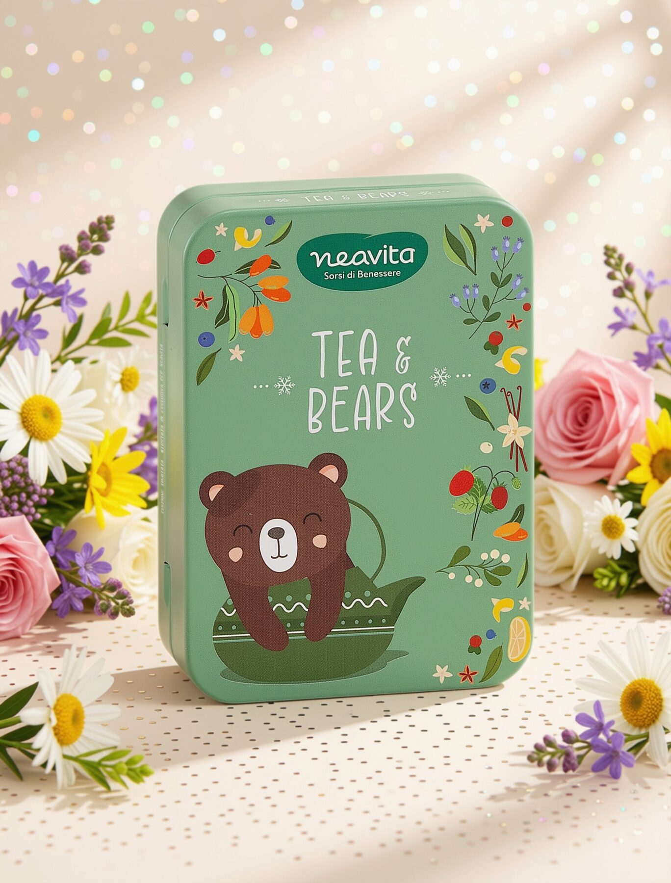 tea & friends mini tin bears