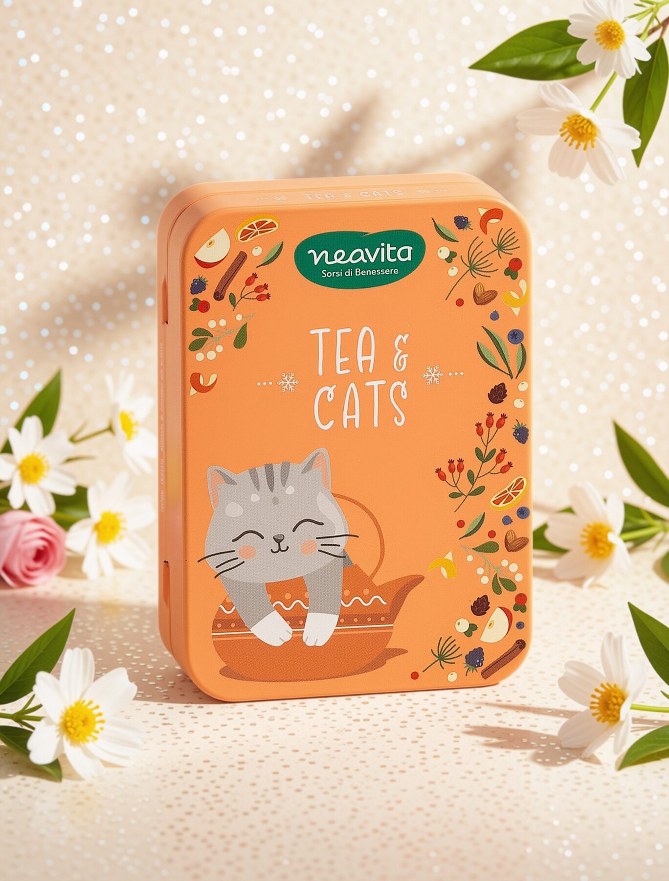 tea & friends mini tin cats