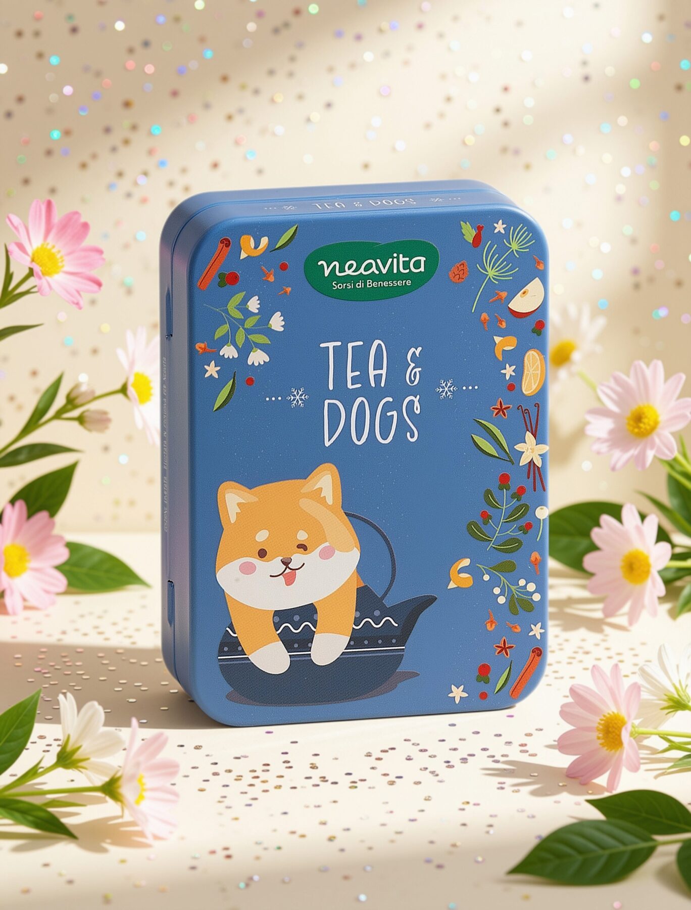 tea & friends mini tin dogs